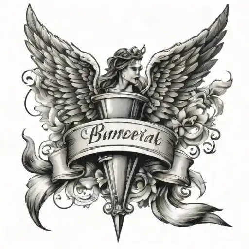 Memorial Tattoo For Brother Sister Bond Using Wings