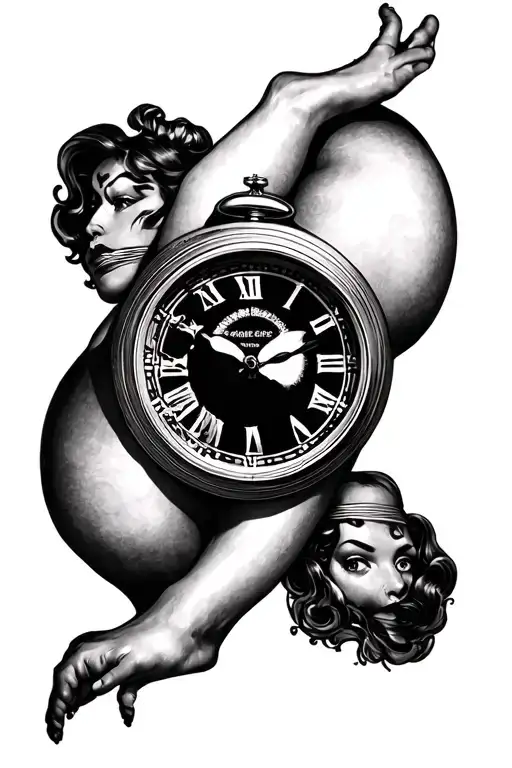 Clock My Grandmother's Face On The Twin And Tap Leg