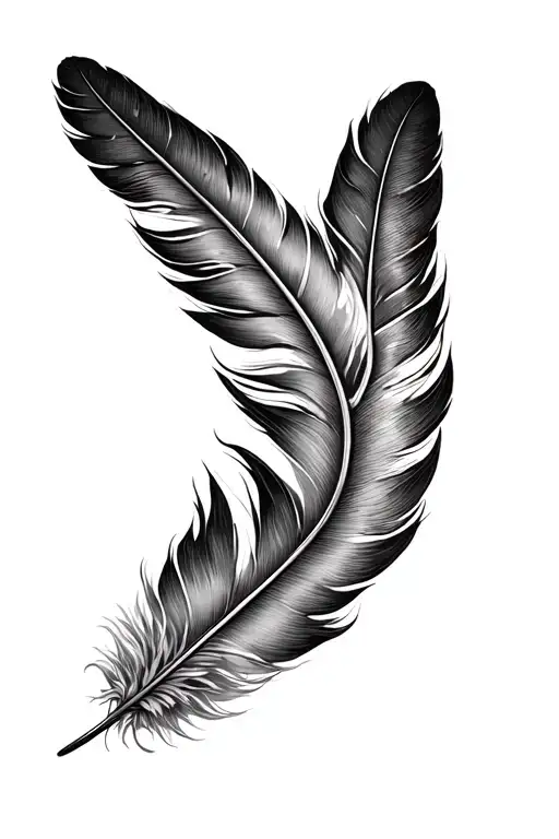 A Feather Tattoo Wrap Around The Whole Arm