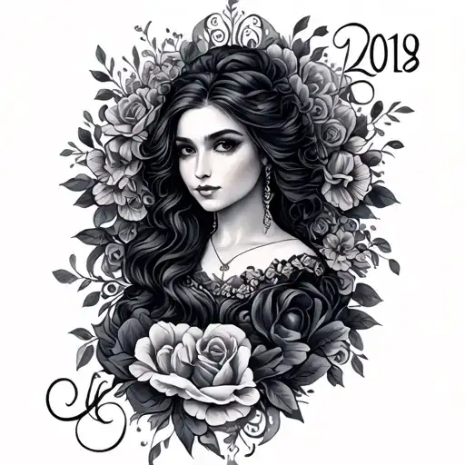 The Name Lucia With A Date Mixed With The Infinity Form