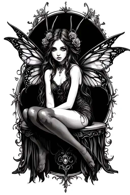 Gothic Fairy Sitting