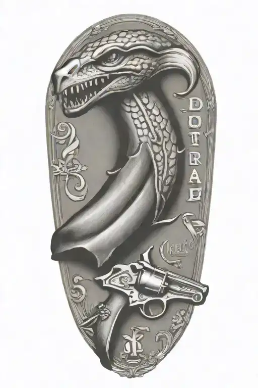 Don't Tread On Me Flintlock Hessian Dragoon Pistol