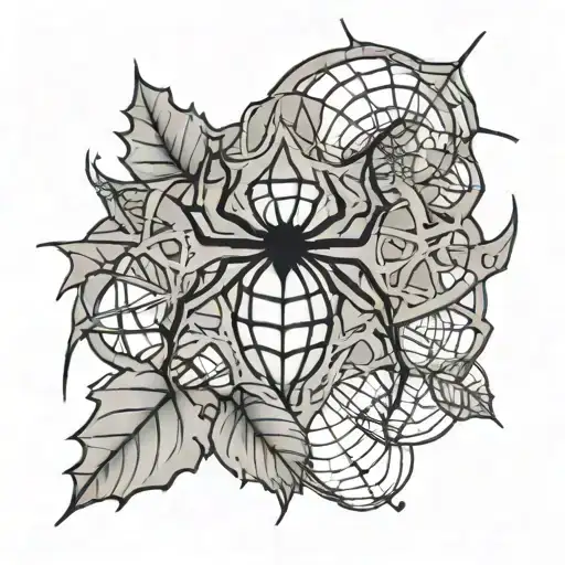 Jack O'latern Spider Webs Leaves