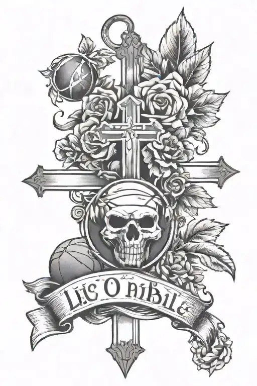 Bible Verse With Flowers With Cross Signs Leo With A Basketball