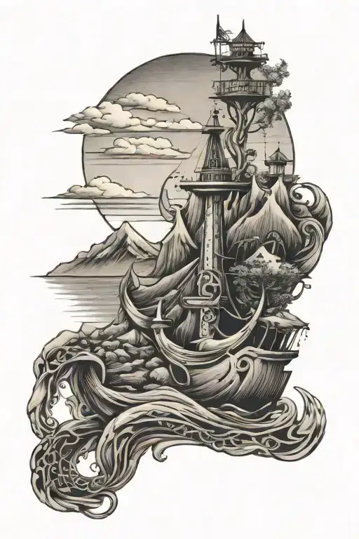 Water Mountains Michigan Beach Anchor