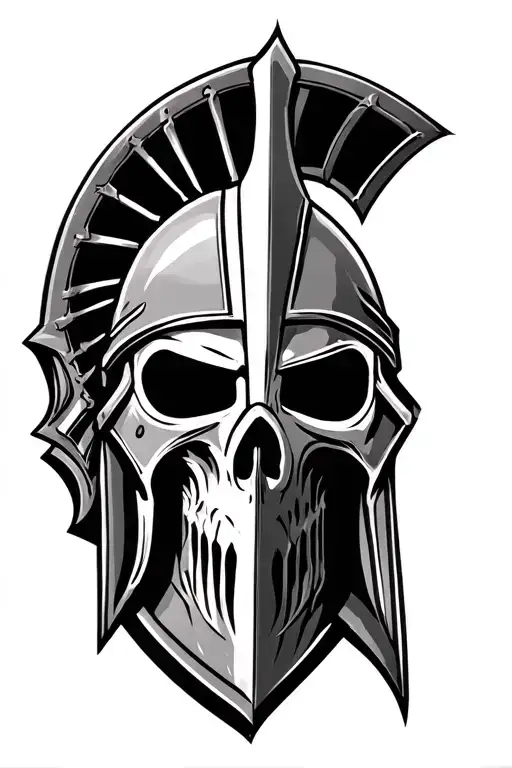 Spartan Helmet And Grim Reaper
