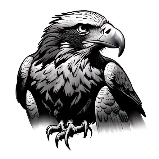 American Eagle Perched