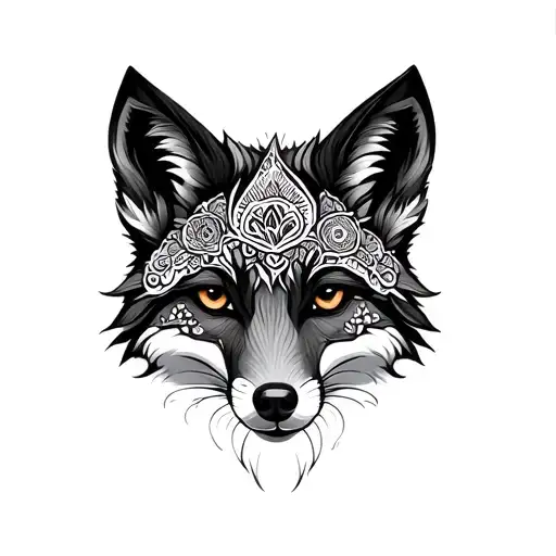 Fox And Mandala Design