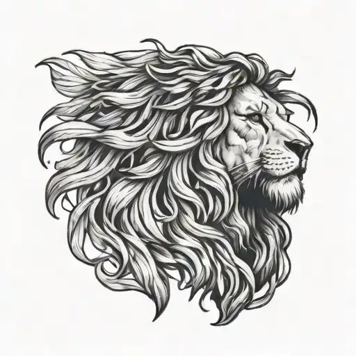 A Tattoo Of Jesus With A Lion