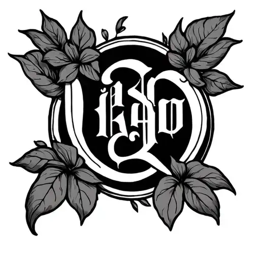 Tattoo Plant With Small Hidden Letters D A K C L S A H B