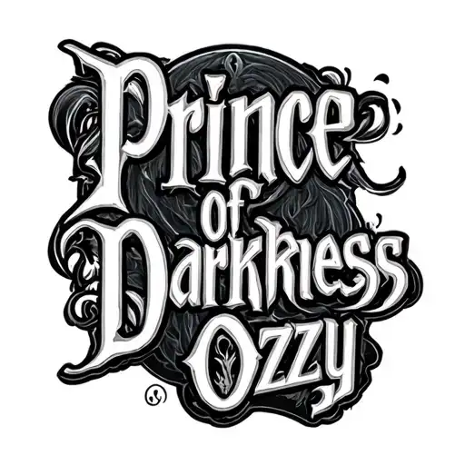 Prince Of Darkness Write With Ozzy Font