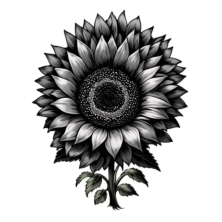 Shoulder Sunflower With 6 Names In It