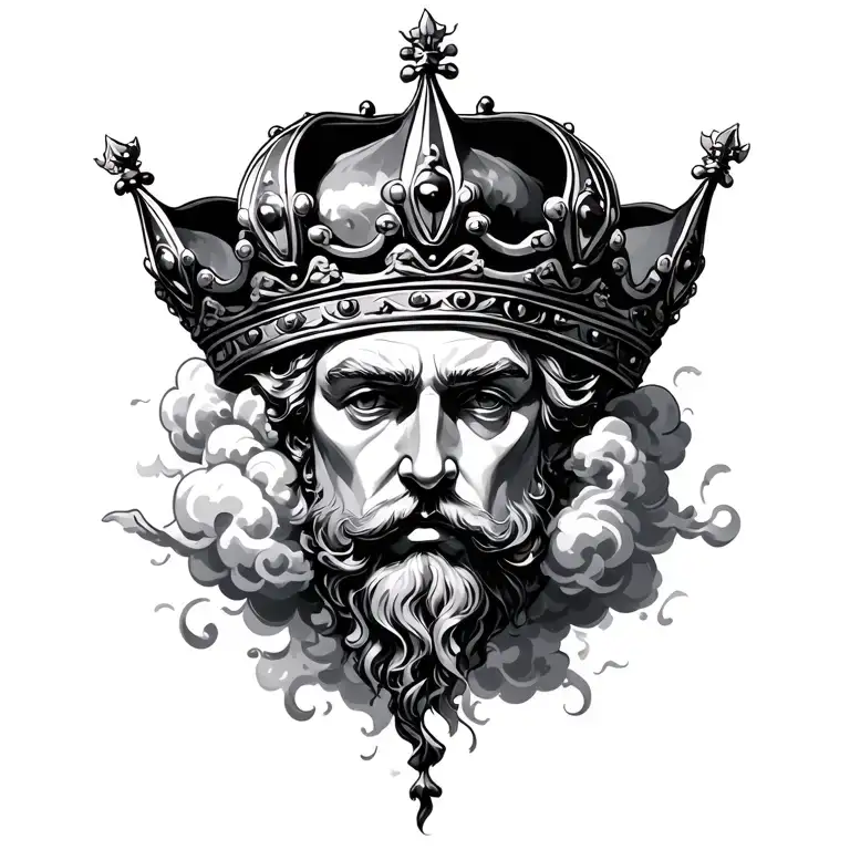 King Crown Surrounded By Cloud