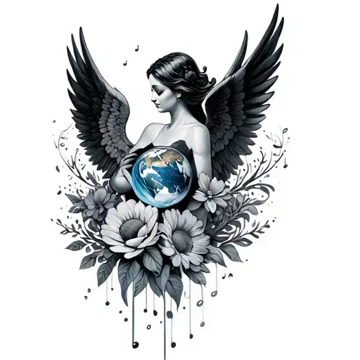 Dj Angels Music Flowers Earth Wind Water