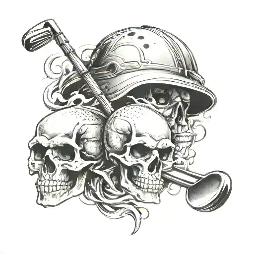 Golf And Skulls