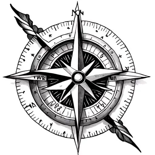 Detailed Compass Rose