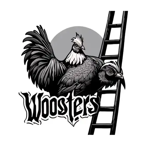 Ladder With The Word Woosters At The Bottom