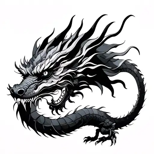 Black Japanese Dragon
