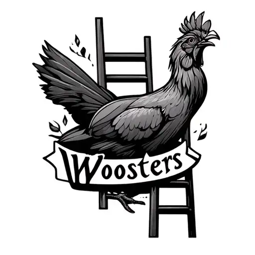 Ladder With The Word Woosters At The Bottom