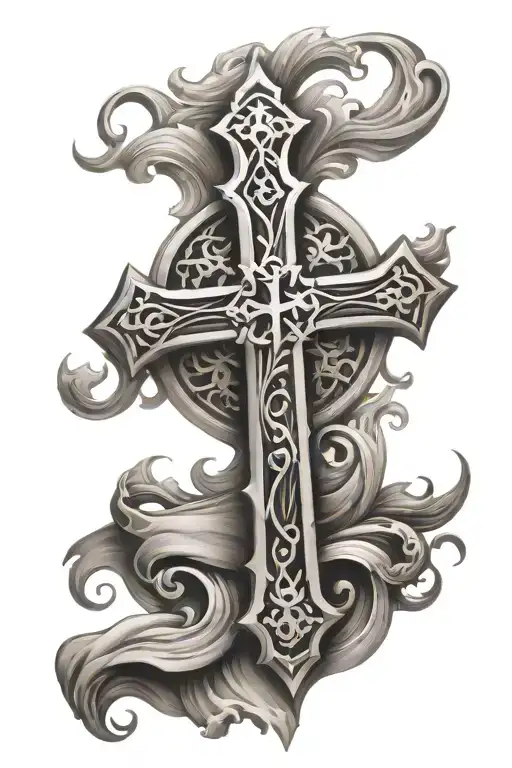 Christian Cross Surrounded