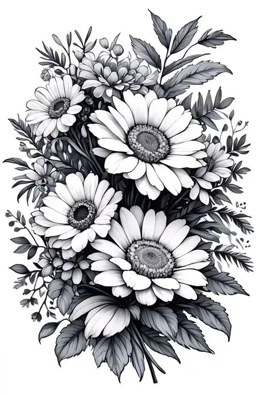 May Birth Flower Bouquet And March Birth Flower With Other Flowers