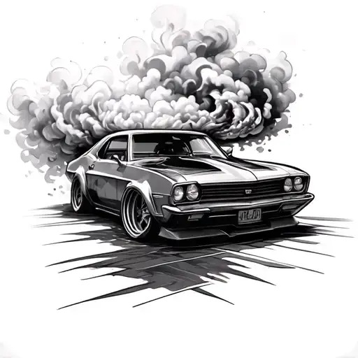 Car Doing Burnout