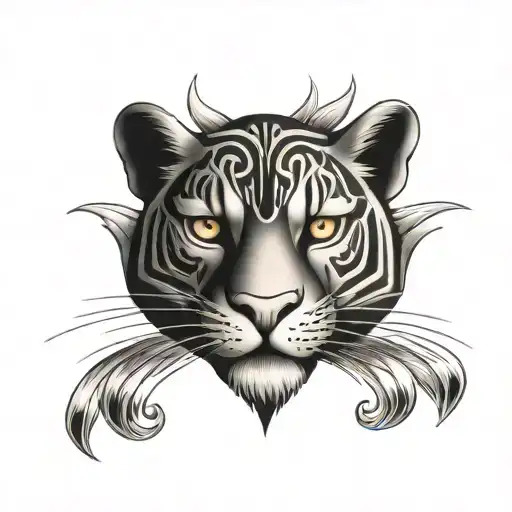 King Card Panther Face