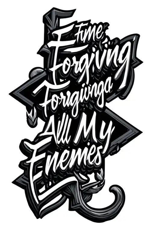 The Word Fame That Says Forgiving All My Enemies