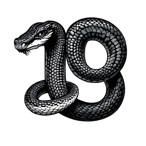 Number 19 Qnd Snake