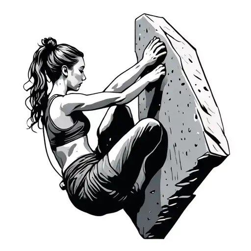 Bouldering Women One Line