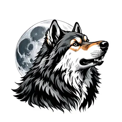 Wolf Howling At Moon