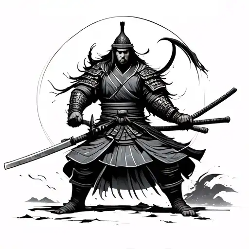 Samurai Warrior Wielding