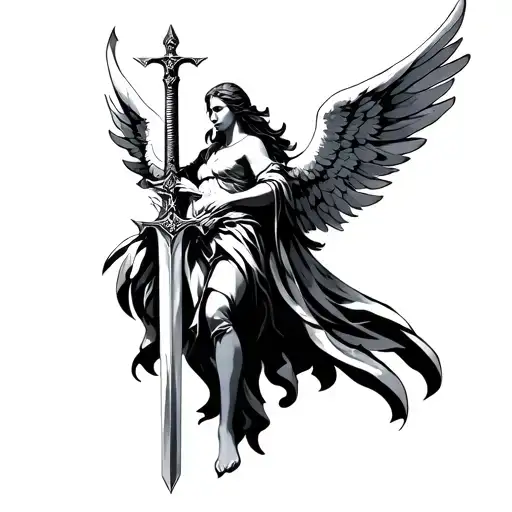 Gaurdian Angel With A Sword