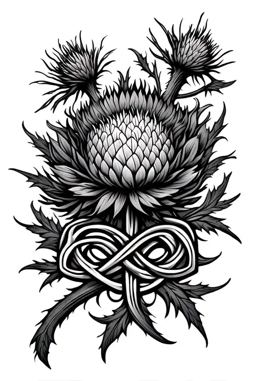Thistle And Celtic Knot