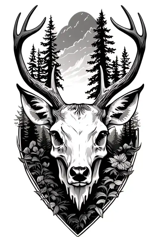 Skull Deer Head Which Forest