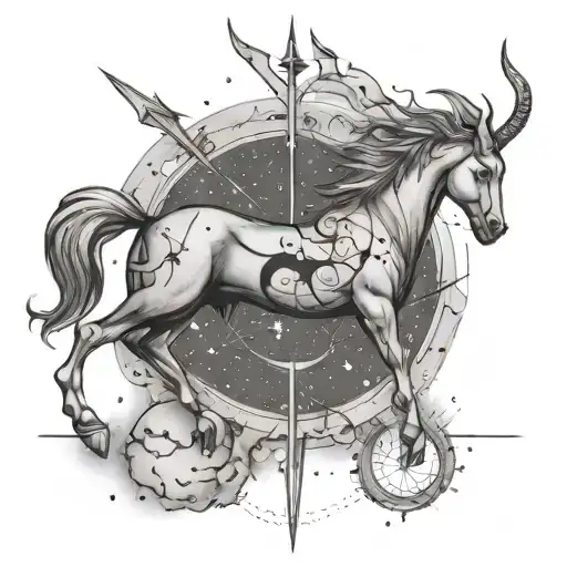 Sagittarius Constellation With Number 13