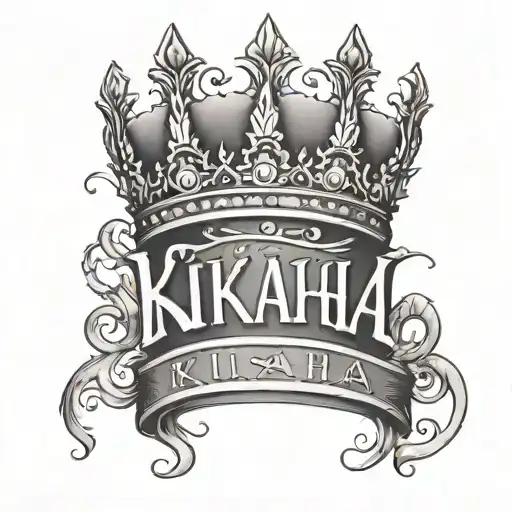 Kikaha In Cursive Writing With A King Crown