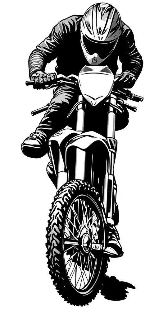 Motorcross Rider Leaving A Trail In To A Rave Party