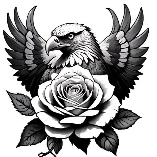 Eagle And Rose