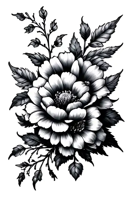 September Birth Flower Spine