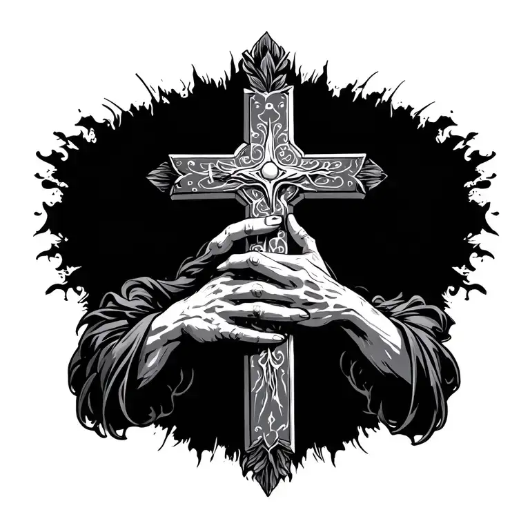 Cross For God Holding