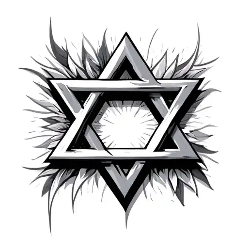 Jewish Star Of David Statue