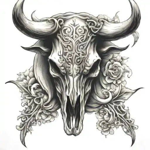 Texas Bull Skull Male