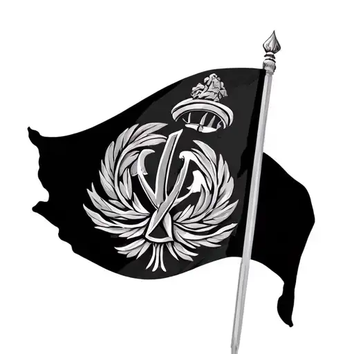 Sicilian Trinacria Symbol On The Sicilian Flag