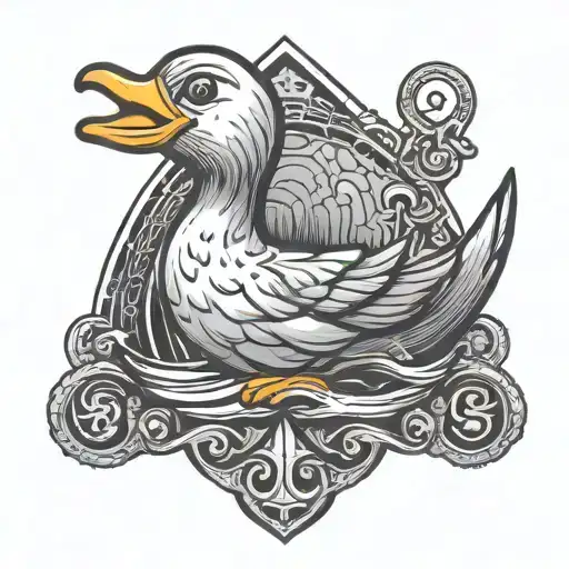 Simplist Rubber Ducky House Symbol In The Style Of Game Of Thrones