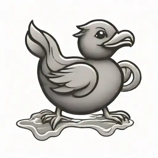 Simplist Rubber Ducky Toy House Symbol In The Style Of Game Of Thrones