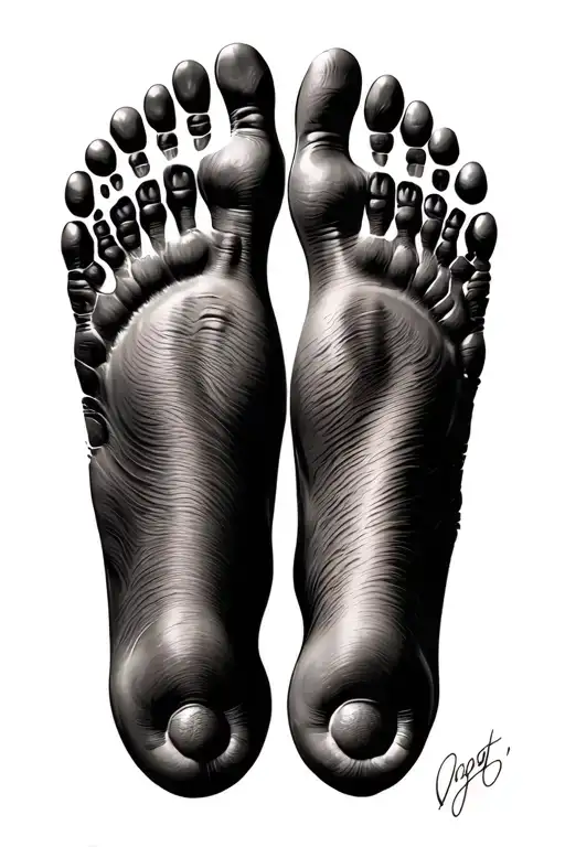 2 Sets Footprints Alongside Hoof Prints Slowly