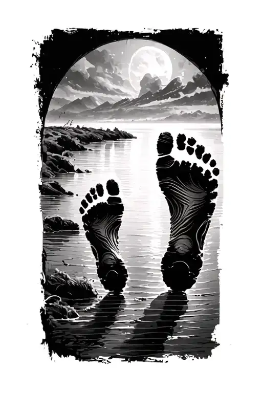 2 Sets Footprints Walking