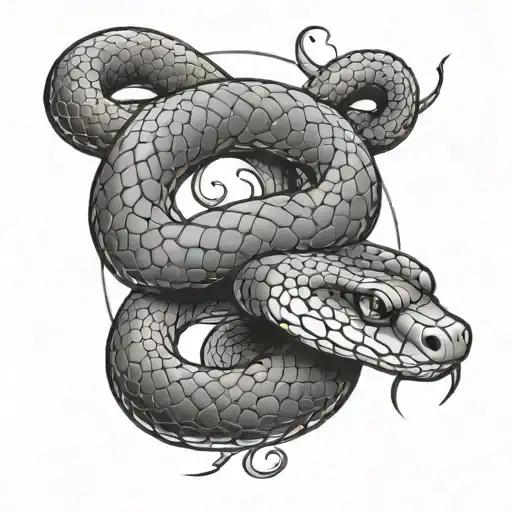 Snake With Love Tail