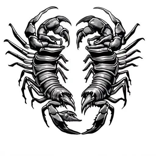 Men's Arm Tattoo In The Form Of A Scorpion Crawling